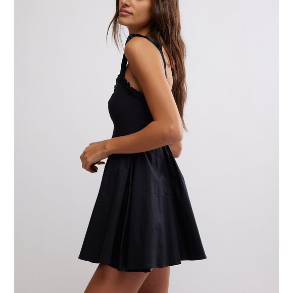 🎉LAST CHANCE🎉 FREE PEOPLE Midnight Magic Mini Dress / Black Combo - Picture 7 of 12
